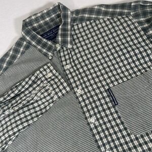 Vintage Abercrombie & Fitch Shirt Green Colorblock Big Shirt Flannel‎ Mens XL